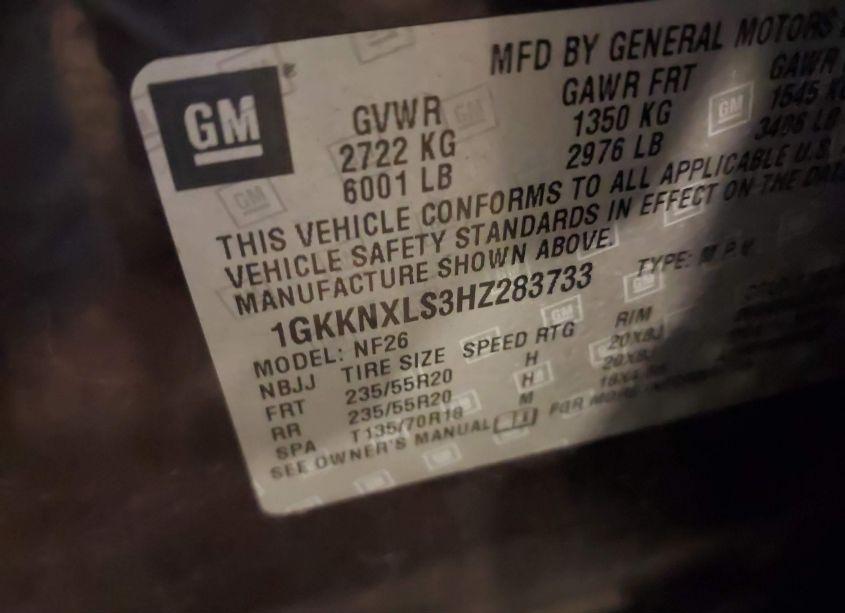 Photo 9 of 2017 Gmc Acadia DENALI (VIN 1GKKNXLS3HZ283733)