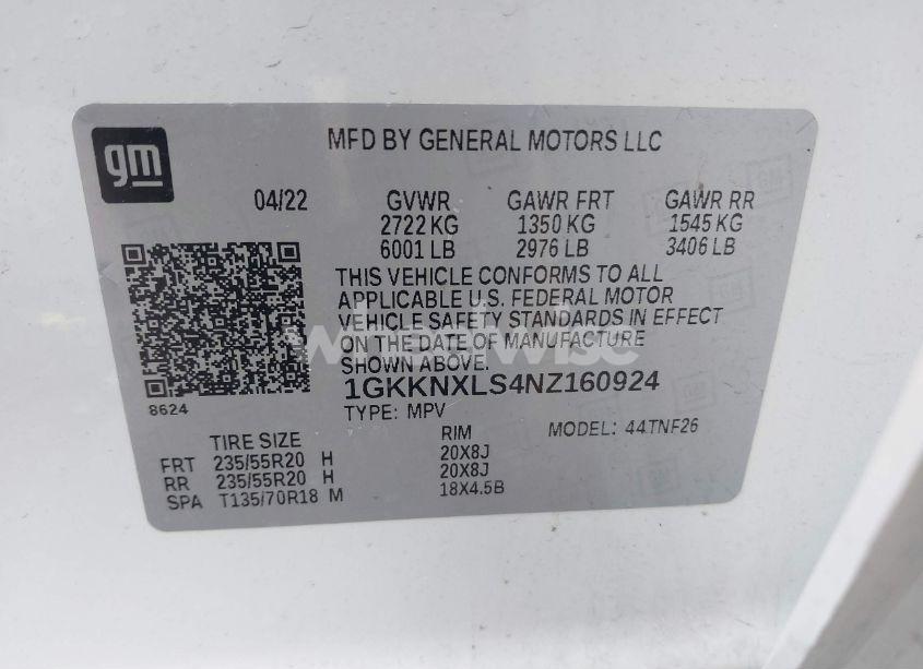 Photo 9 of 2022 Gmc Acadia AWD DENALI (VIN 1GKKNXLS4NZ160924)