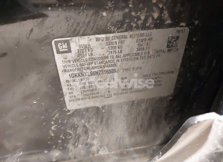 Photo 9 of 2017 Gmc Acadia DENALI (VIN 1GKKNXLS6HZ316305)