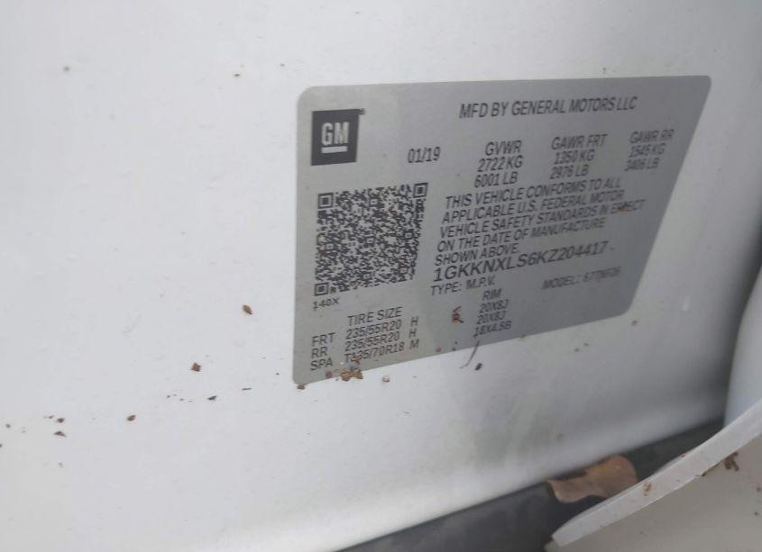 Photo 9 of 2019 Gmc Acadia DENALI (VIN 1GKKNXLS6KZ204417)