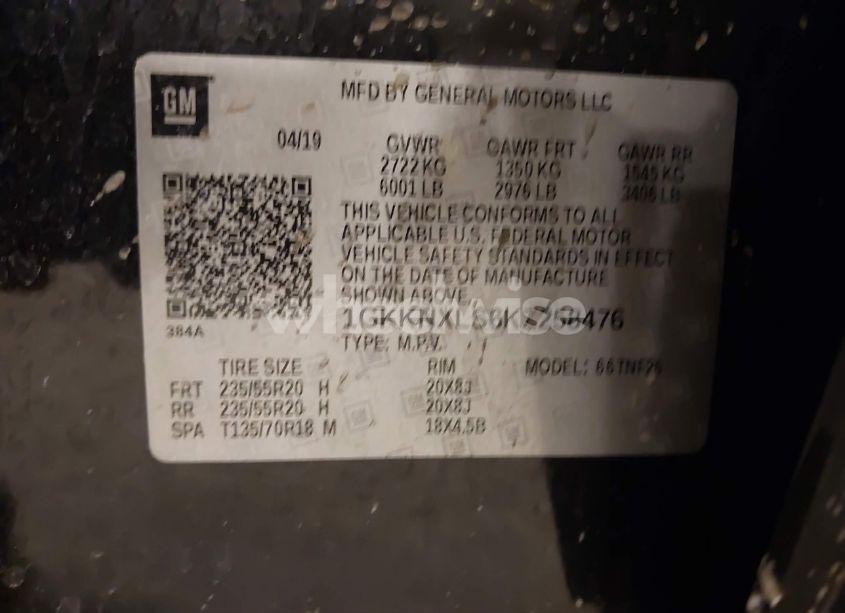 Photo 9 of 2019 Gmc Acadia DENALI (VIN 1GKKNXLS6KZ258476)