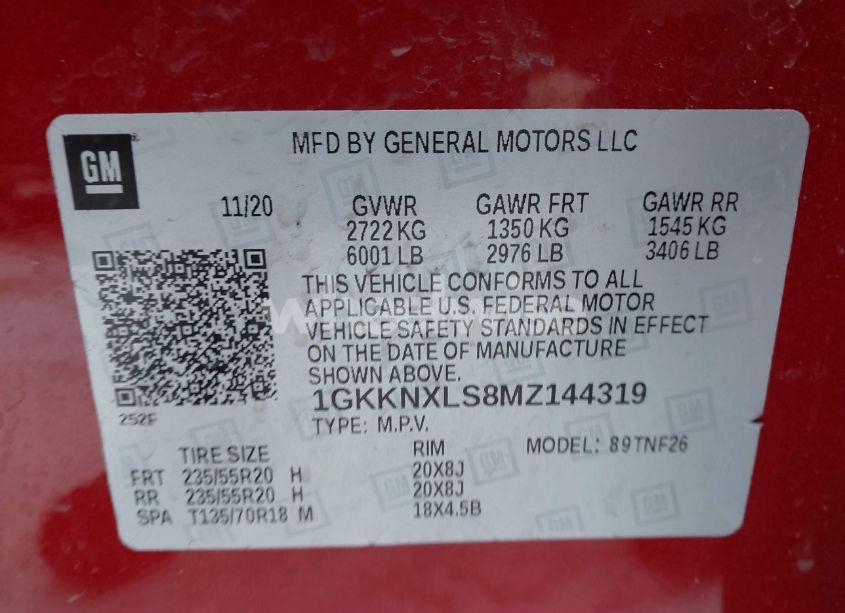 Photo 9 of 2021 Gmc Acadia AWD DENALI (VIN 1GKKNXLS8MZ144319)