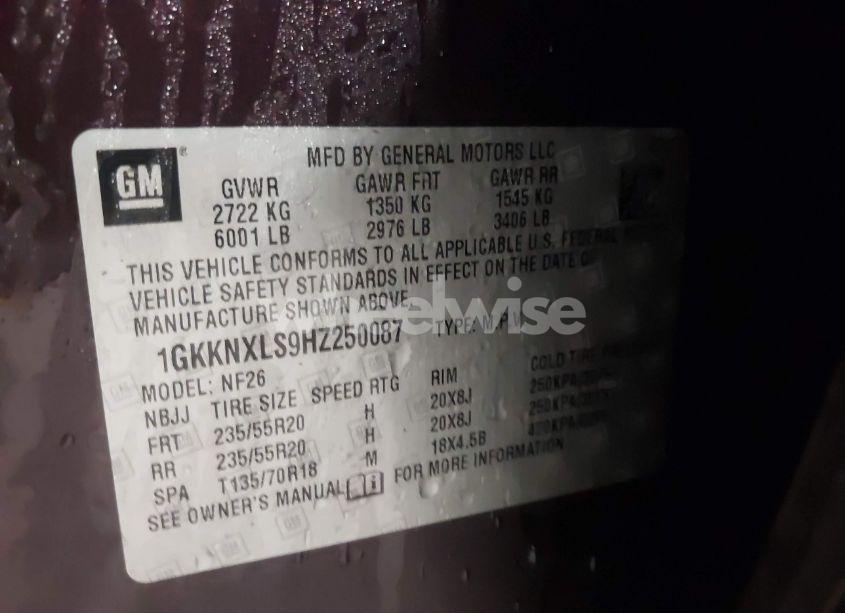 Photo 9 of 2017 Gmc Acadia DENALI (VIN 1GKKNXLS9HZ250087)