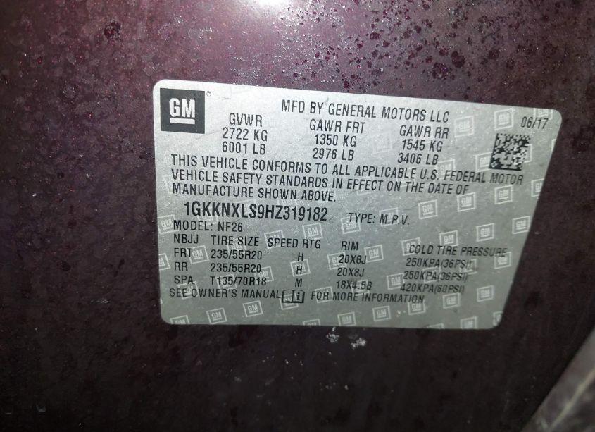 Photo 9 of 2017 Gmc Acadia DENALI (VIN 1GKKNXLS9HZ319182)