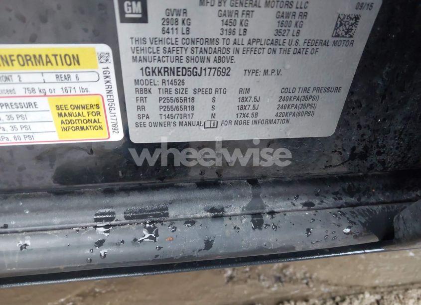 Photo 9 of 2016 Gmc Acadia SLE-1 (VIN 1GKKRNED5GJ177692)