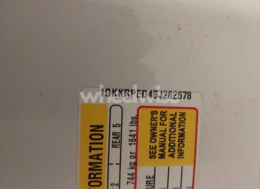 Photo 9 of 2011 Gmc Acadia SLE (VIN 1GKKRPED4BJ282678)