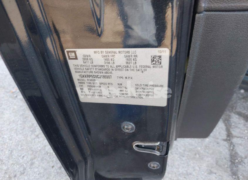 Photo 9 of 2012 Gmc Acadia SLE (VIN 1GKKRPED9CJ186997)