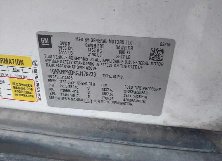 Photo 9 of 2016 Gmc Acadia SLE-2 (VIN 1GKKRPKD6GJ179239)