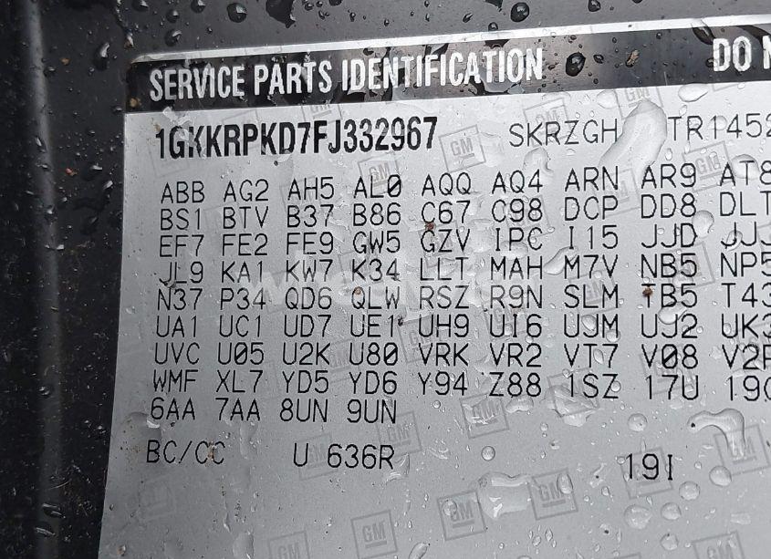 Photo 9 of 2015 Gmc Acadia SLE-2 (VIN 1GKKRPKD7FJ332967)