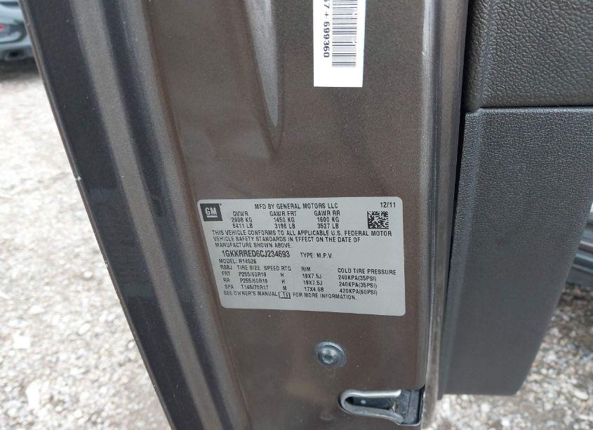 Photo 9 of 2012 Gmc Acadia SLT-1 (VIN 1GKKRRED6CJ234693)
