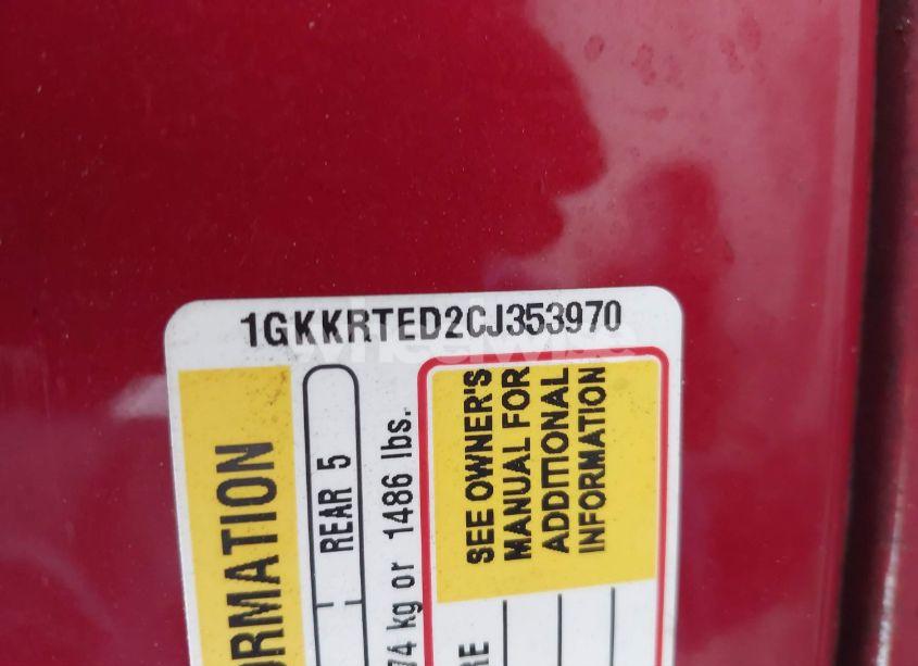 Photo 9 of 2012 Gmc Acadia DENALI (VIN 1GKKRTED2CJ353970)