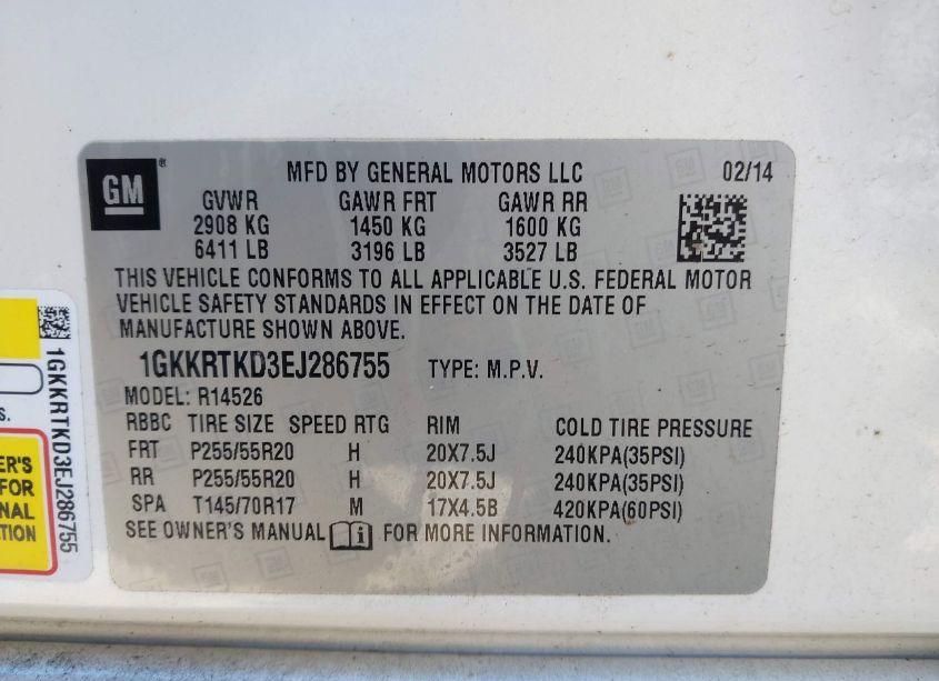 Photo 9 of 2014 Gmc Acadia DENALI (VIN 1GKKRTKD3EJ286755)