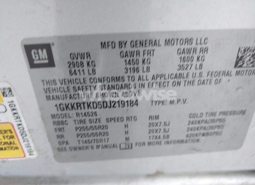 Photo 9 of 2013 Gmc Acadia DENALI (VIN 1GKKRTKD5DJ219184)