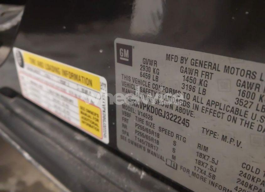 Photo 9 of 2016 Gmc Acadia SLE-2 (VIN 1GKKVPKD0GJ322245)