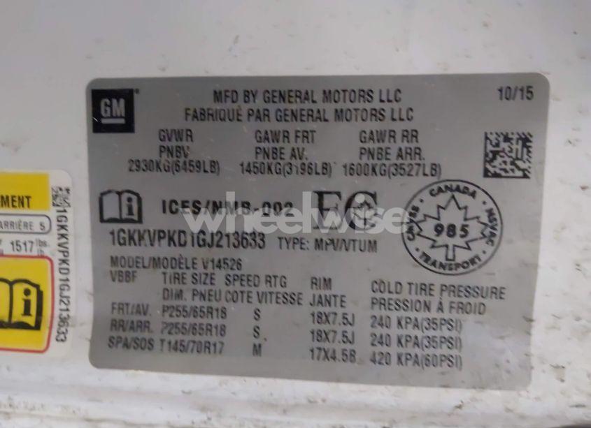 Photo 9 of 2016 Gmc Acadia SLE-2 (VIN 1GKKVPKD1GJ213633)