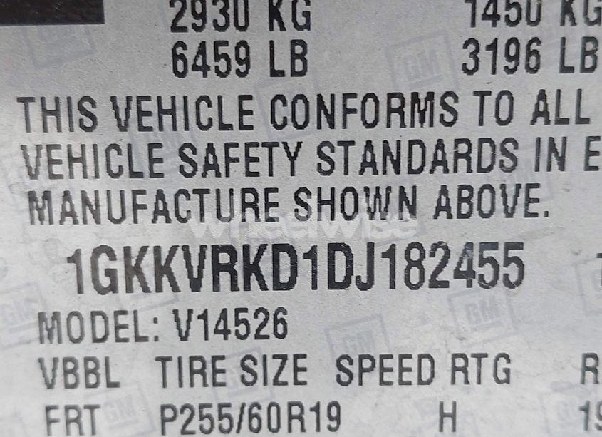 Photo 9 of 2013 Gmc Acadia SLT-1 (VIN 1GKKVRKD1DJ182455)