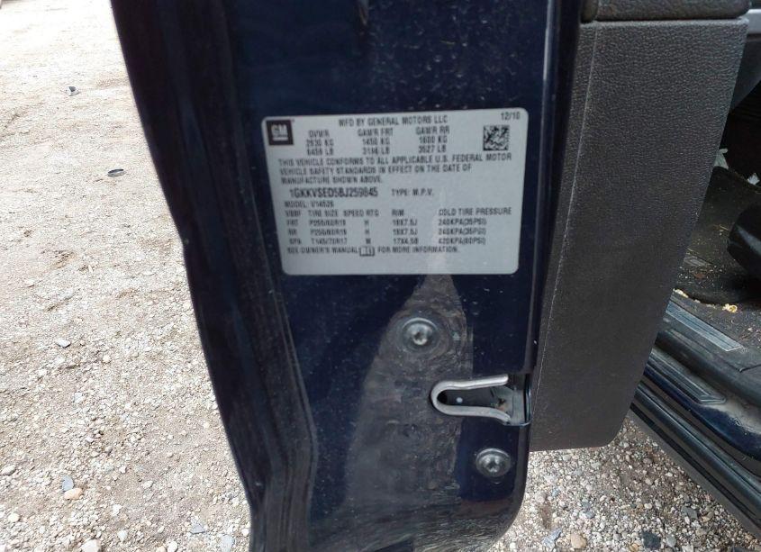 Photo 9 of 2011 Gmc Acadia SLT-2 (VIN 1GKKVSED5BJ259845)