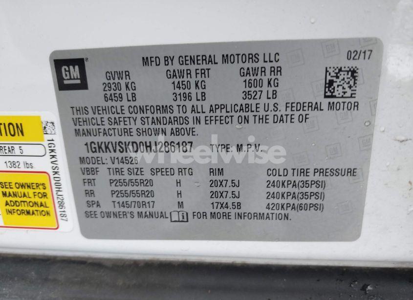 Photo 9 of 2017 Gmc Acadia LIMITED (VIN 1GKKVSKD0HJ286187)