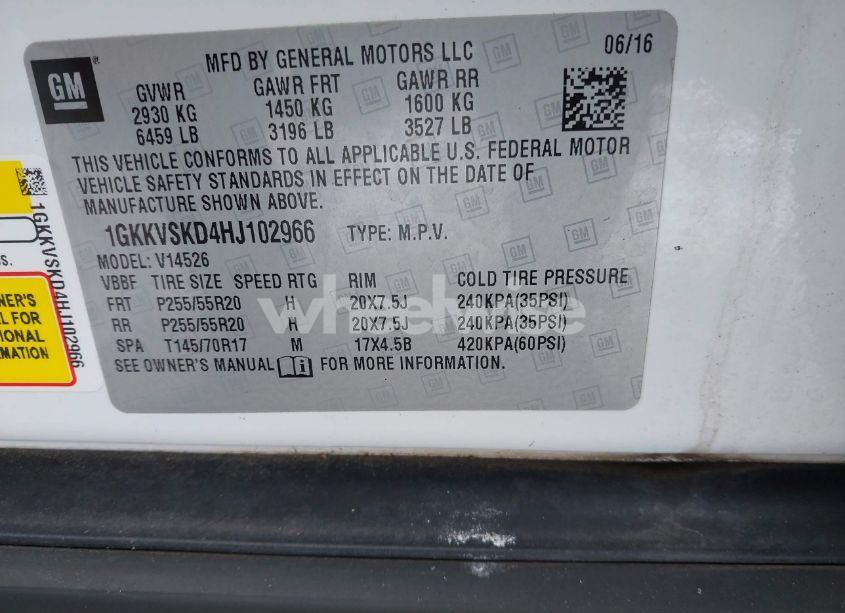 Photo 9 of 2017 Gmc Acadia LIMITED (VIN 1GKKVSKD4HJ102966)