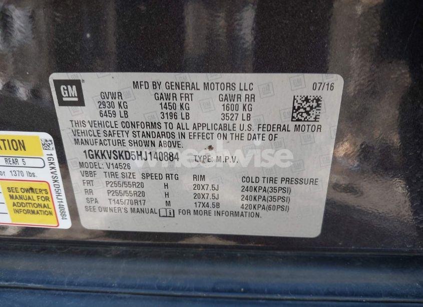 Photo 9 of 2017 Gmc Acadia LIMITED (VIN 1GKKVSKD5HJ140884)