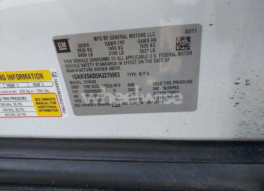 Photo 9 of 2017 Gmc Acadia LIMITED (VIN 1GKKVSKD5HJ279963)