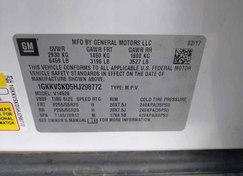 Photo 9 of 2017 Gmc Acadia LIMITED (VIN 1GKKVSKD5HJ298772)