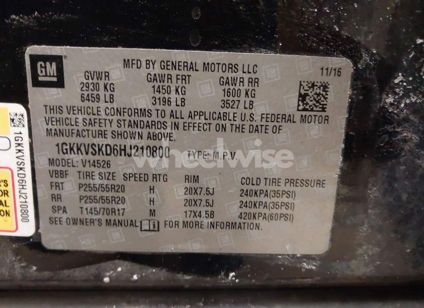 Photo 9 of 2017 Gmc Acadia LIMITED (VIN 1GKKVSKD6HJ210800)