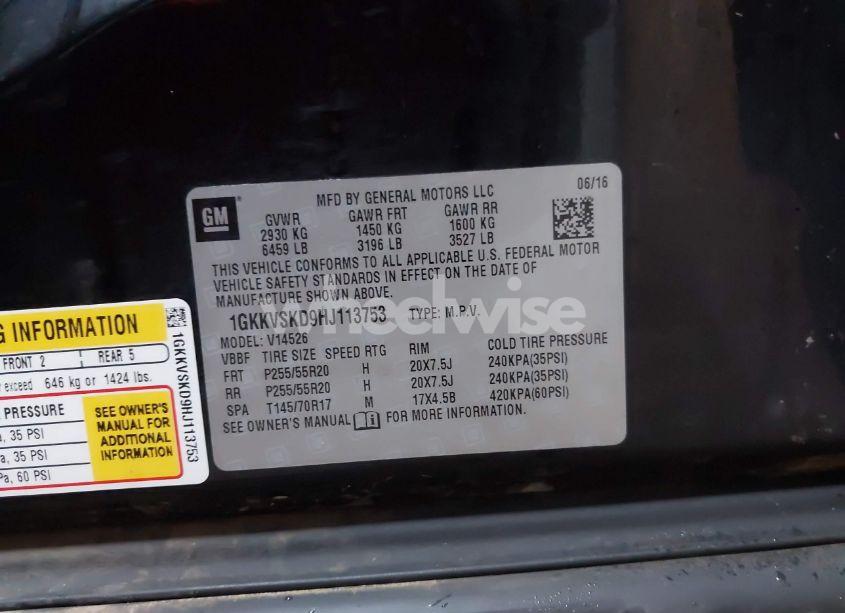 Photo 9 of 2017 Gmc Acadia LIMITED (VIN 1GKKVSKD9HJ113753)