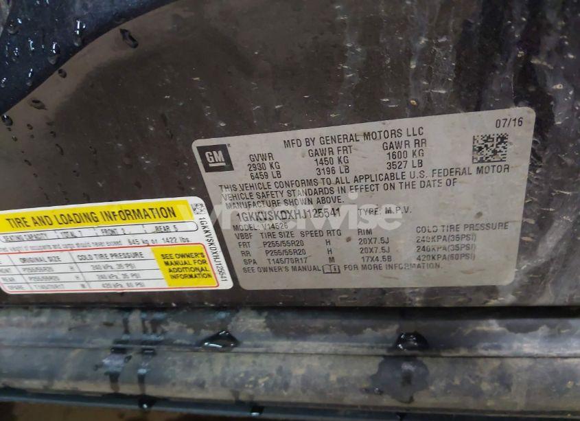 Photo 9 of 2017 Gmc Acadia LIMITED (VIN 1GKKVSKDXHJ125541)