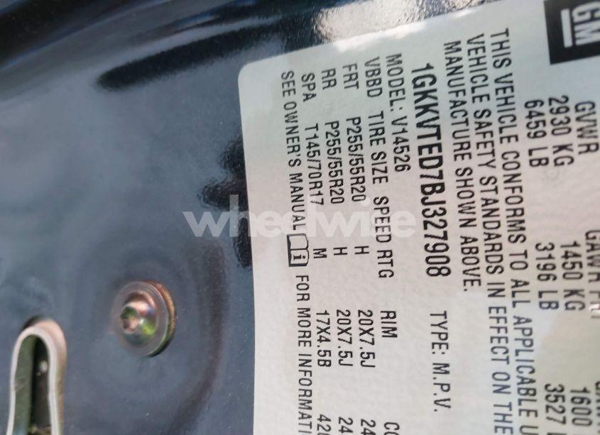 Photo 9 of 2011 Gmc Acadia DENALI (VIN 1GKKVTED7BJ327908)