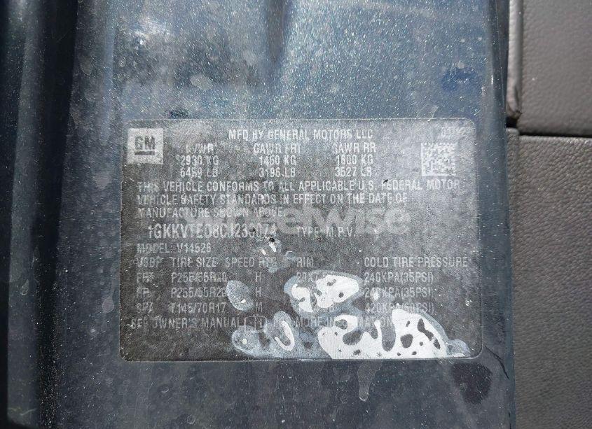 Photo 9 of 2012 Gmc Acadia DENALI (VIN 1GKKVTED8CJ238074)