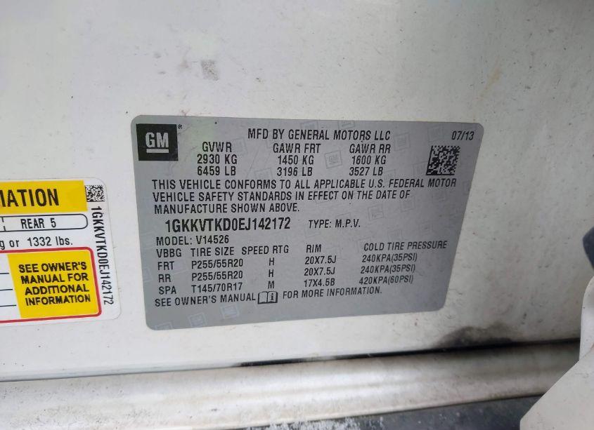 Photo 9 of 2014 Gmc Acadia DENALI (VIN 1GKKVTKD0EJ142172)