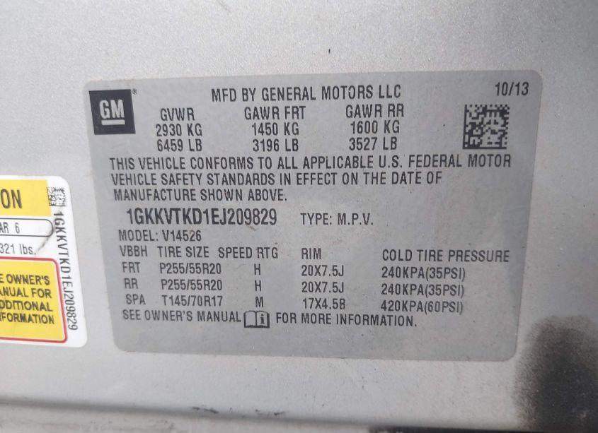 Photo 9 of 2014 Gmc Acadia DENALI (VIN 1GKKVTKD1EJ209829)