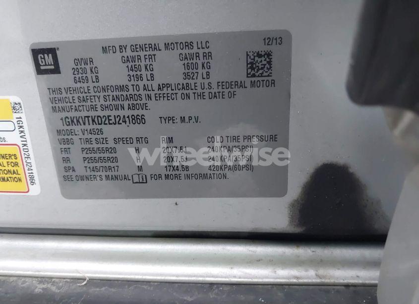 Photo 9 of 2014 Gmc Acadia DENALI (VIN 1GKKVTKD2EJ241866)