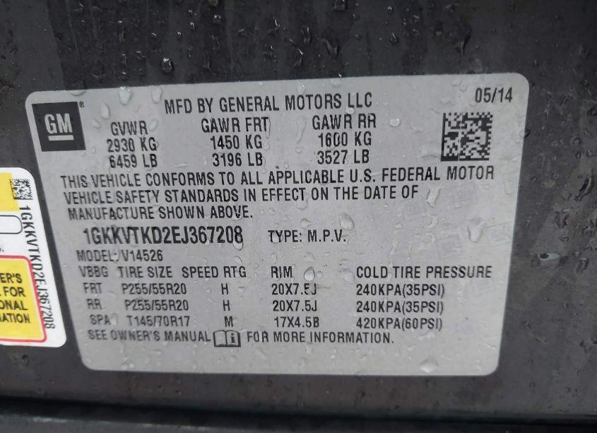 Photo 9 of 2014 Gmc Acadia DENALI (VIN 1GKKVTKD2EJ367208)