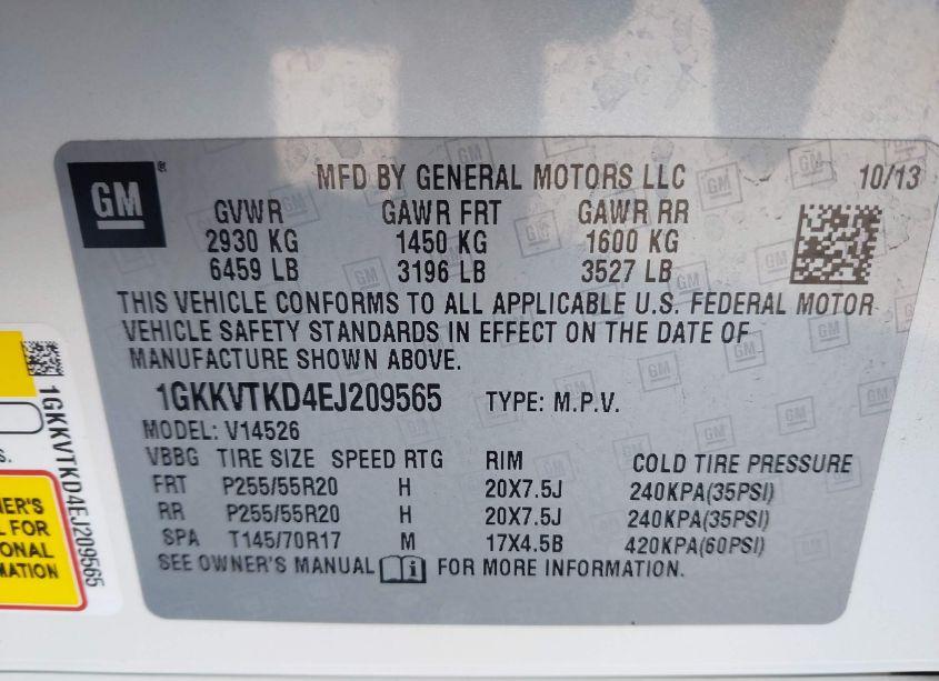 Photo 9 of 2014 Gmc Acadia DENALI (VIN 1GKKVTKD4EJ209565)