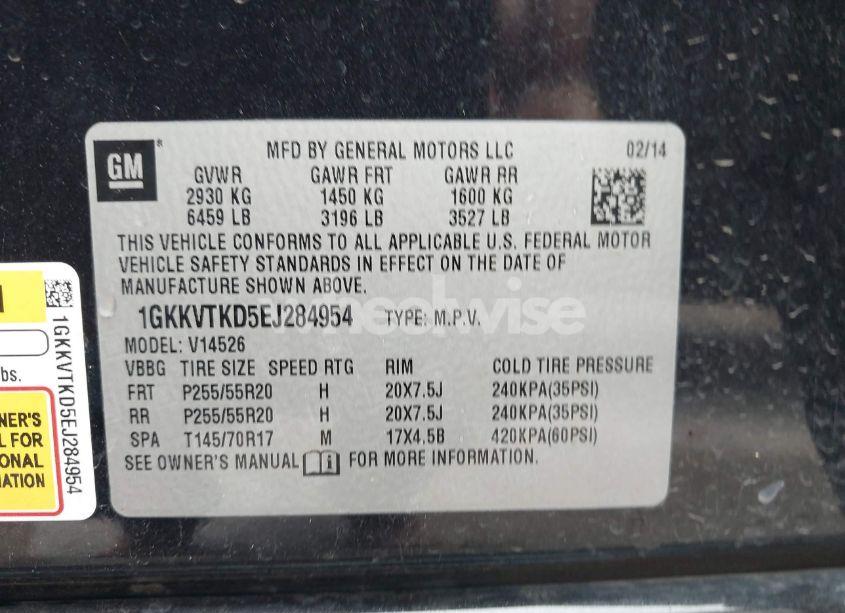 Photo 9 of 2014 Gmc Acadia DENALI (VIN 1GKKVTKD5EJ284954)