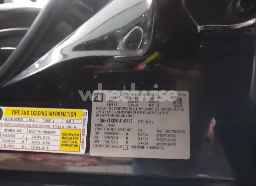 Photo 9 of 2015 Gmc Acadia DENALI (VIN 1GKKVTKD5FJ140127)