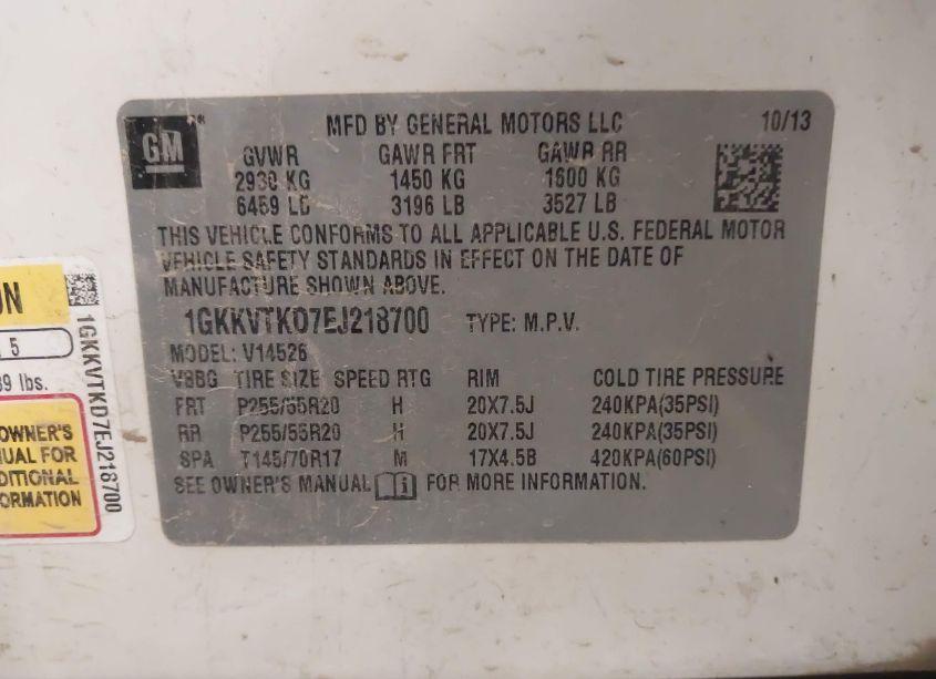 Photo 9 of 2014 Gmc Acadia DENALI (VIN 1GKKVTKD7EJ218700)