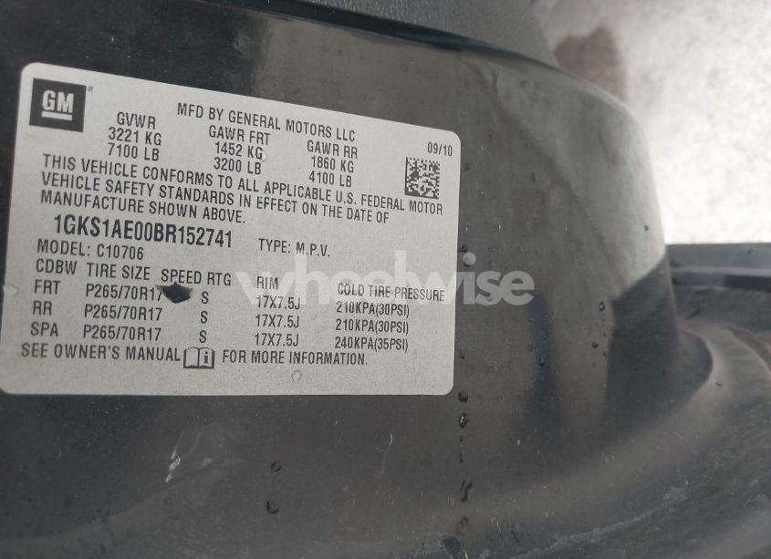 Photo 9 of 2011 Gmc Yukon SLE (VIN 1GKS1AE00BR152741)