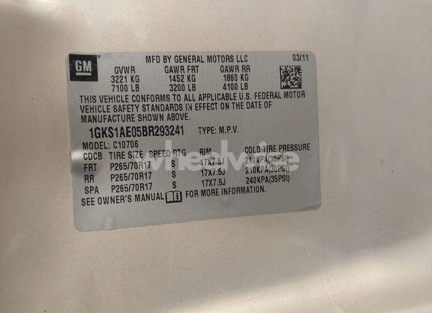 Photo 9 of 2011 Gmc Yukon SLE (VIN 1GKS1AE05BR293241)