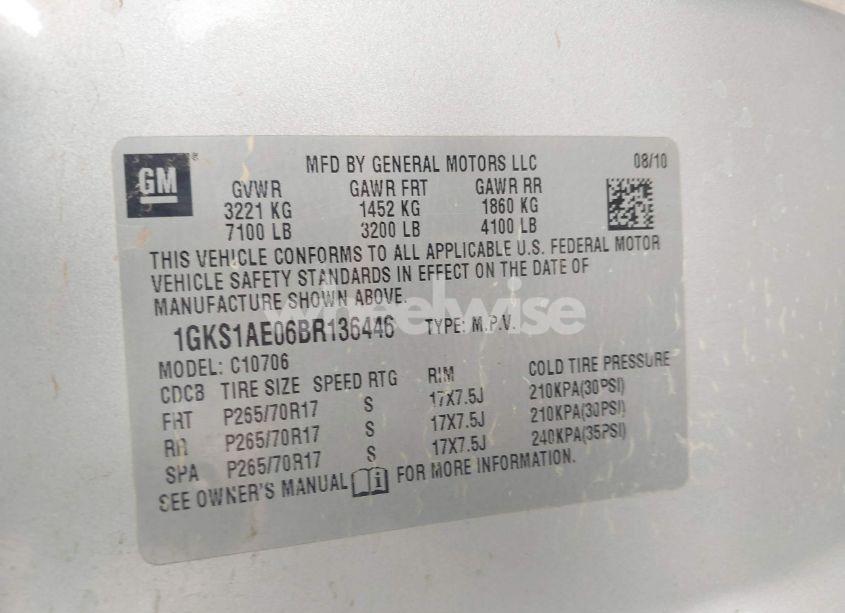 Photo 9 of 2011 Gmc Yukon SLE (VIN 1GKS1AE06BR136446)