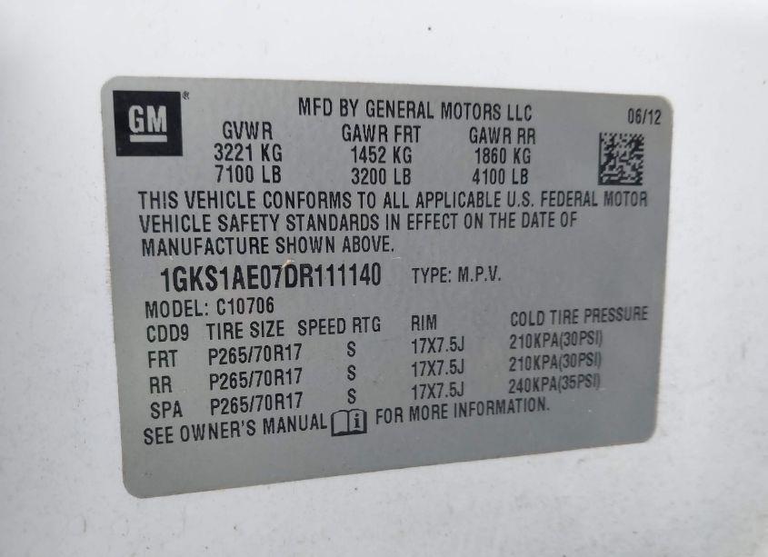 Photo 9 of 2013 Gmc Yukon SLE (VIN 1GKS1AE07DR111140)