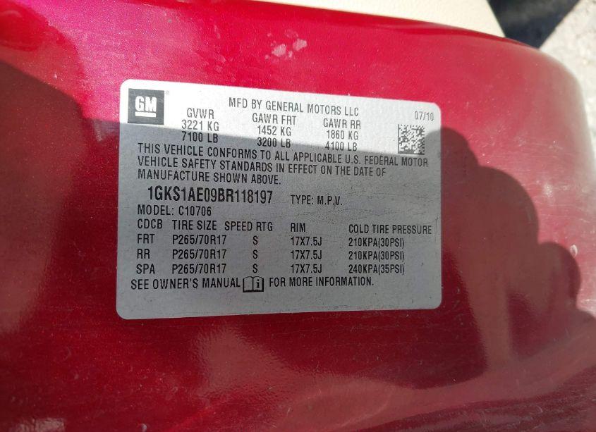 Photo 9 of 2011 Gmc Yukon SLE (VIN 1GKS1AE09BR118197)