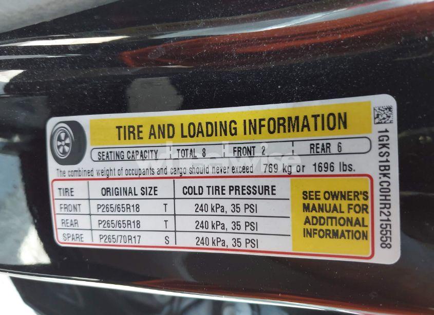 Photo 9 of 2017 Gmc Yukon SLT (VIN 1GKS1BKC0HR215558)