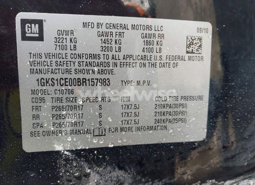 Photo 9 of 2011 Gmc Yukon SLT (VIN 1GKS1CE00BR157983)