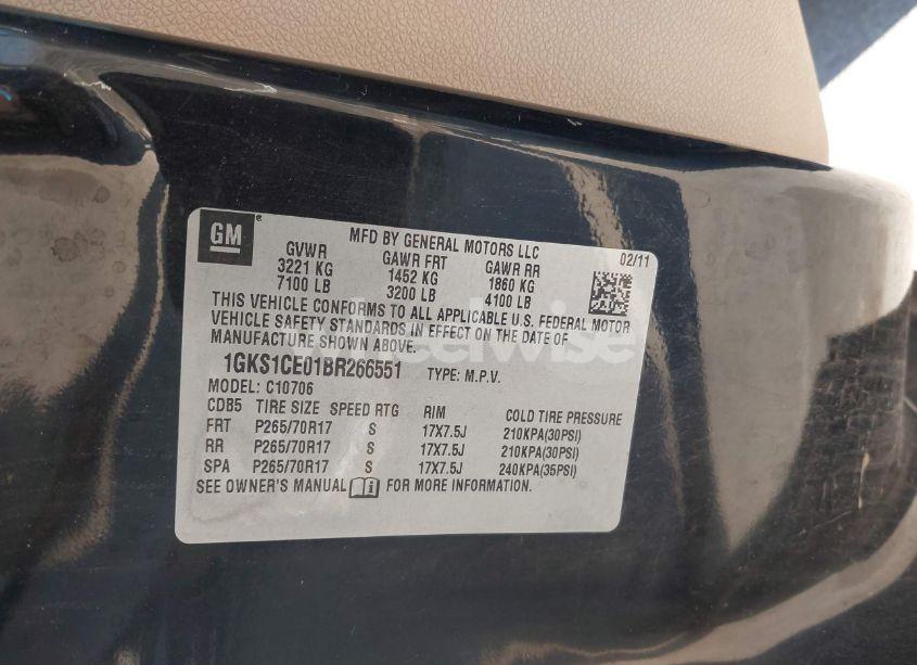 Photo 9 of 2011 Gmc Yukon SLT (VIN 1GKS1CE01BR266551)