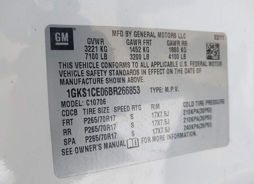 Photo 9 of 2011 Gmc Yukon SLT (VIN 1GKS1CE06BR266853)