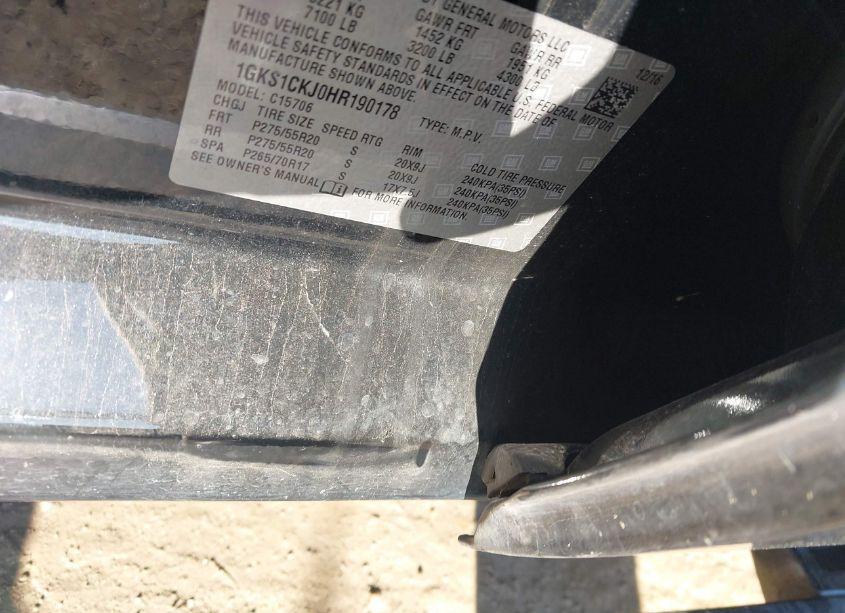 Photo 9 of 2017 Gmc Yukon DENALI (VIN 1GKS1CKJ0HR190178)