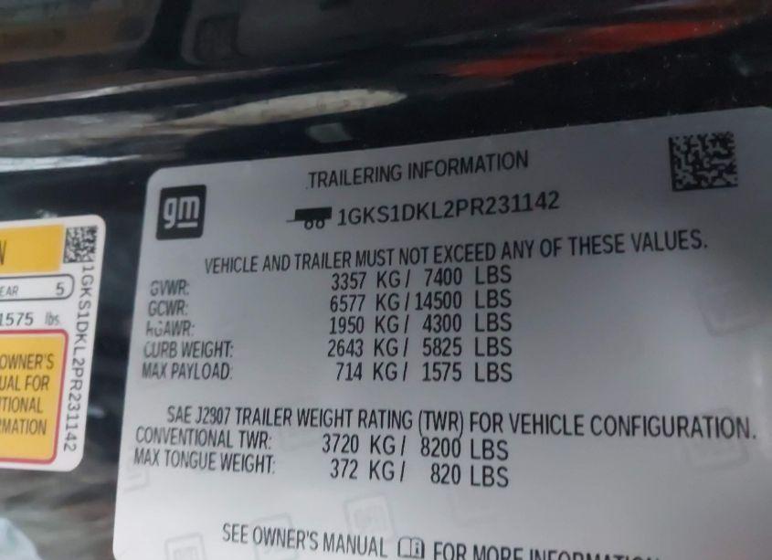 Photo 9 of 2023 Gmc Yukon 2WD DENALI (VIN 1GKS1DKL2PR231142)